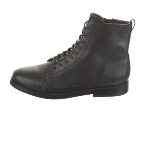 Women’s Vince Black Leather Combat Boots